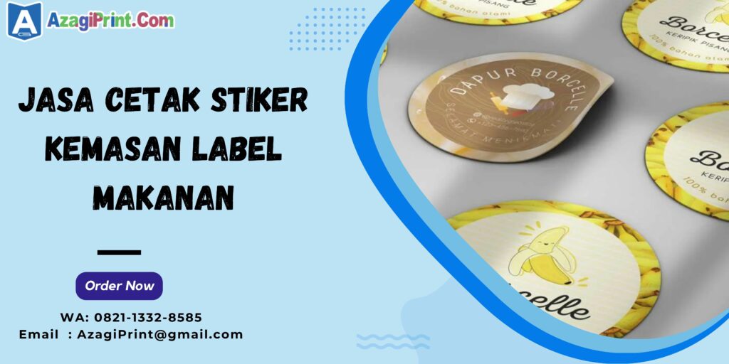 Jasa Cetak Stiker Kemasan Label Makanan | Promo 1000 Pcs Rp 54.000