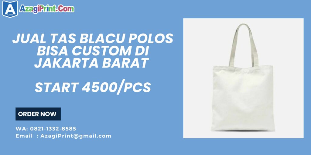 Jual Tas Blacu Polos Bisa Custom Di Jakarta Barat Start 4500/pcs