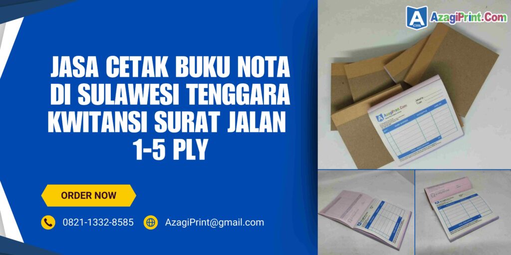 Cetak Buku Nota Di Sulawesi Tenggara Kwitansi Surat Jalan 1-5 Ply