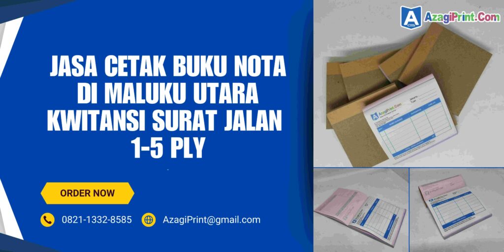 Cetak Buku Nota Di Maluku Utara Kwitansi Surat Jalan 1-5 Ply