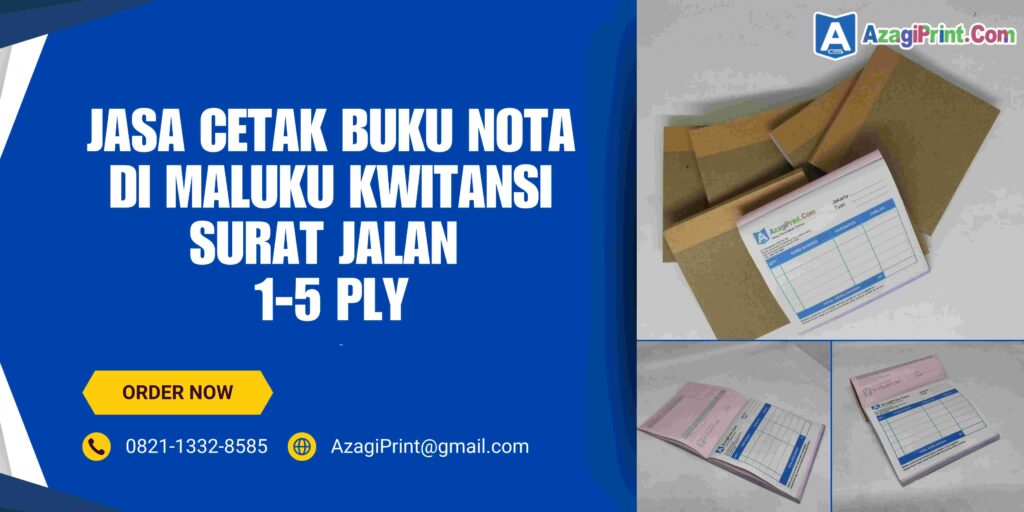 Cetak Buku Nota Di Maluku Kwitansi Surat Jalan 1-5 Ply