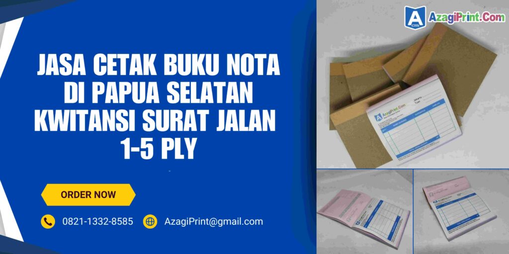 Cetak Buku Nota Di Papua Selatan Kwitansi Surat Jalan 1-5 Ply