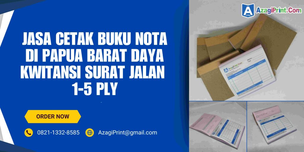 Cetak Buku Nota Di Papua Barat Daya Kwitansi Surat Jalan 1-5 Ply