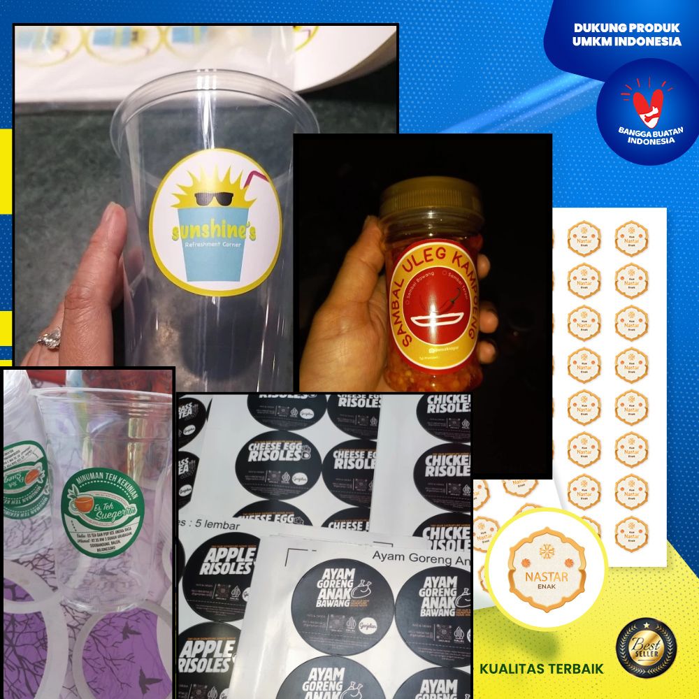 cetak label makanan botol stiker