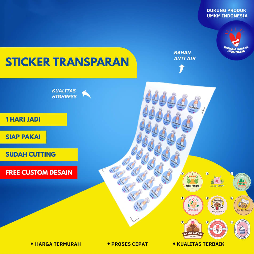 Cetak Stiker Label Makanan Sticker,