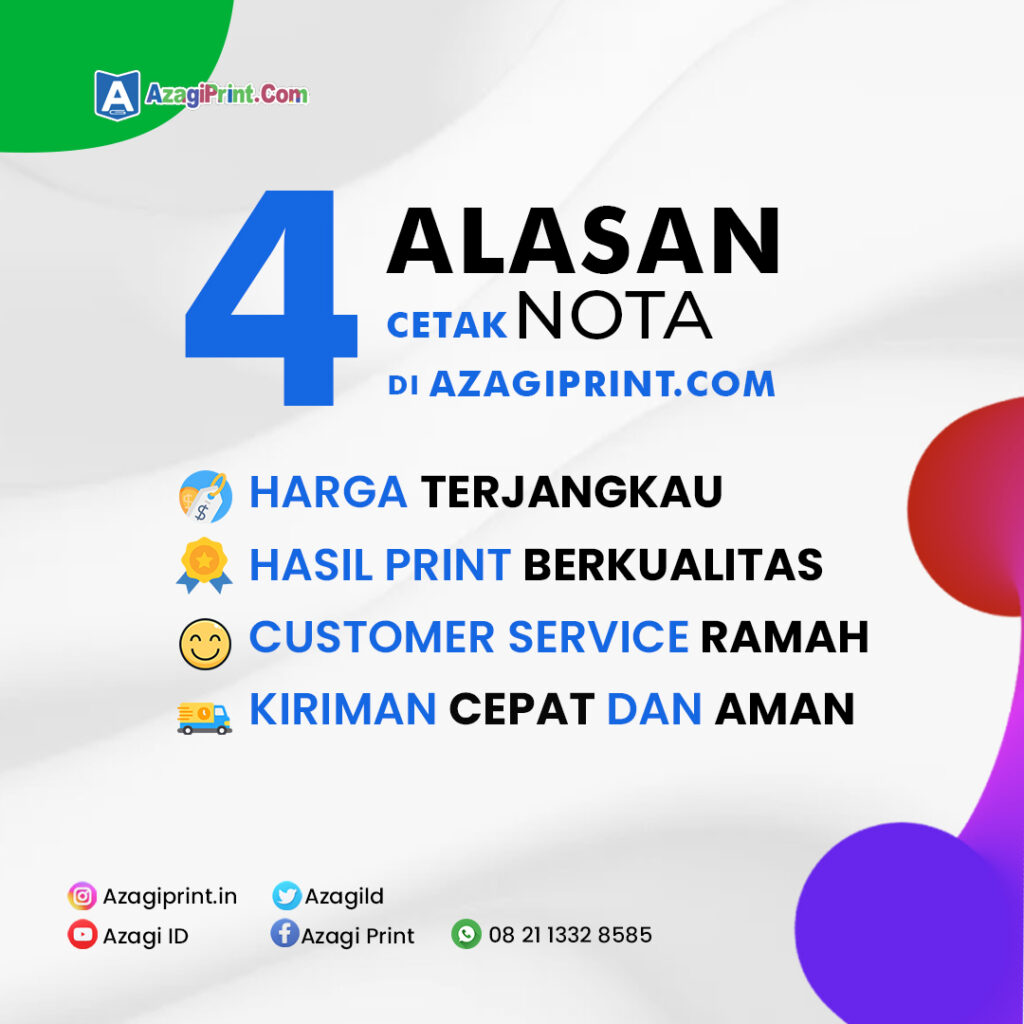 Jasa Cetak Kwitansi Online Di Jakarta Murah Bergaransi 100% 1 1 Jasa Cetak Kwitansi Online - Kwitansi merupakan dokumen resmi yang berfungsi sebagai bukti transaksi . Kwitansi mencakup rincian seperti tanggal, identitas penjual, jenis produk, jumlah, dan harga. Biasanya, Kwitansi berisi informasi seperti nama penjual (supplier), nama pembeli (buyer), barang atau jasa yang dibeli, jumlah, harga, dan total biaya. Bagi pembeli, kwitansi untuk bukti jika terjadi kesalahan dalam pencatatan transaksi, sedangkan bagi penjual kwitansi sering digunakan sebagai bahan evaluasi penjualan dan bahan laporan keuangan. Jasa Cetak Kwitansi Online