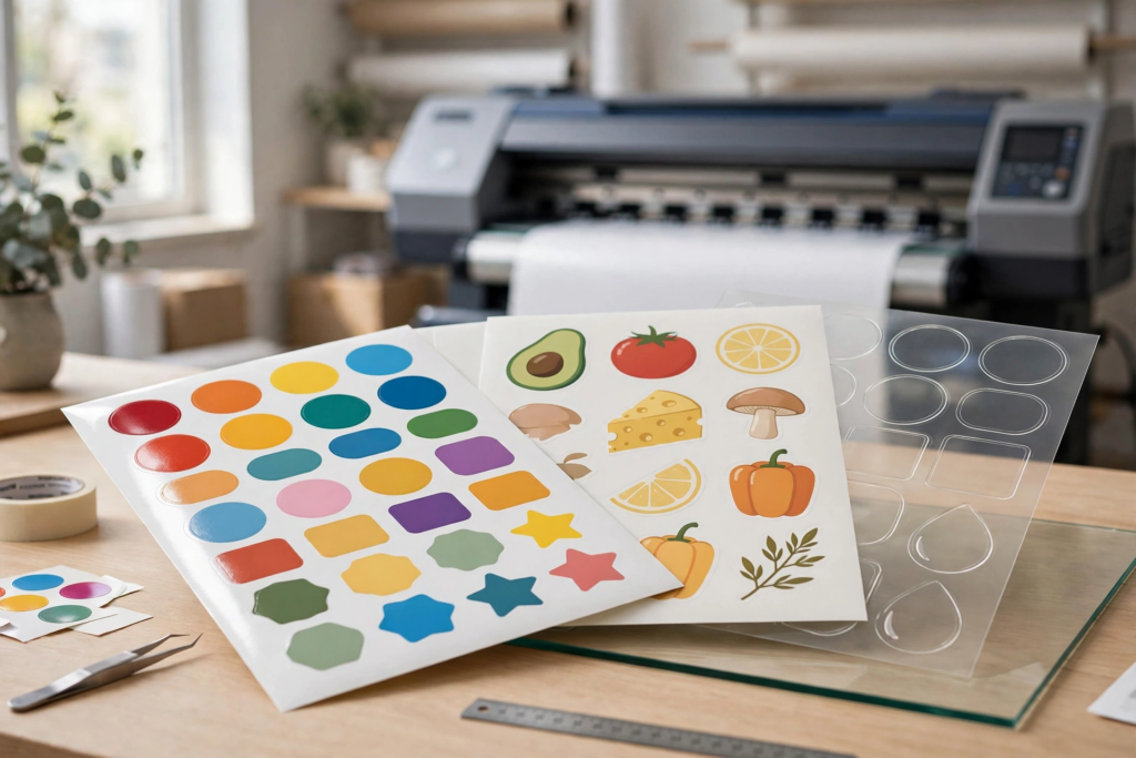 Harga cetak stiker A3 vinyl cromo transparan